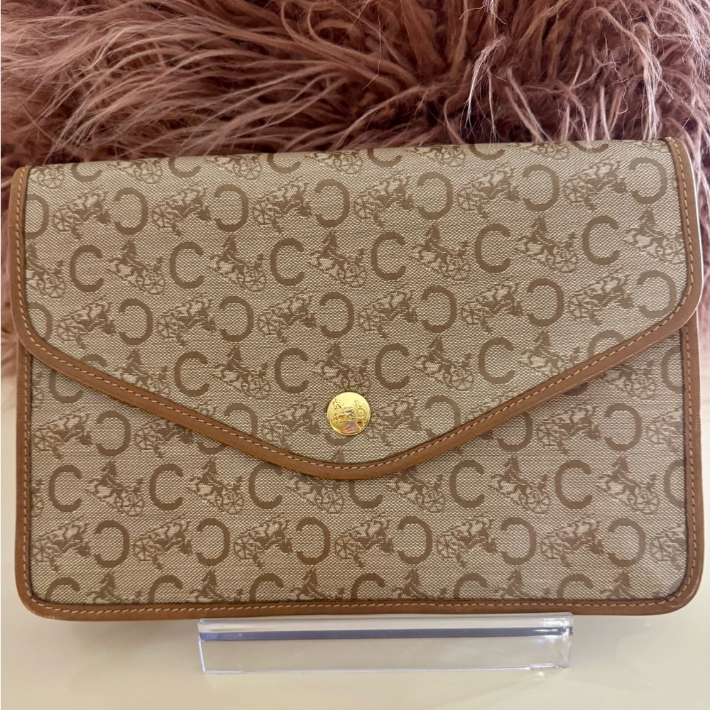 Celine Paris Monogram Clutch Envelope
